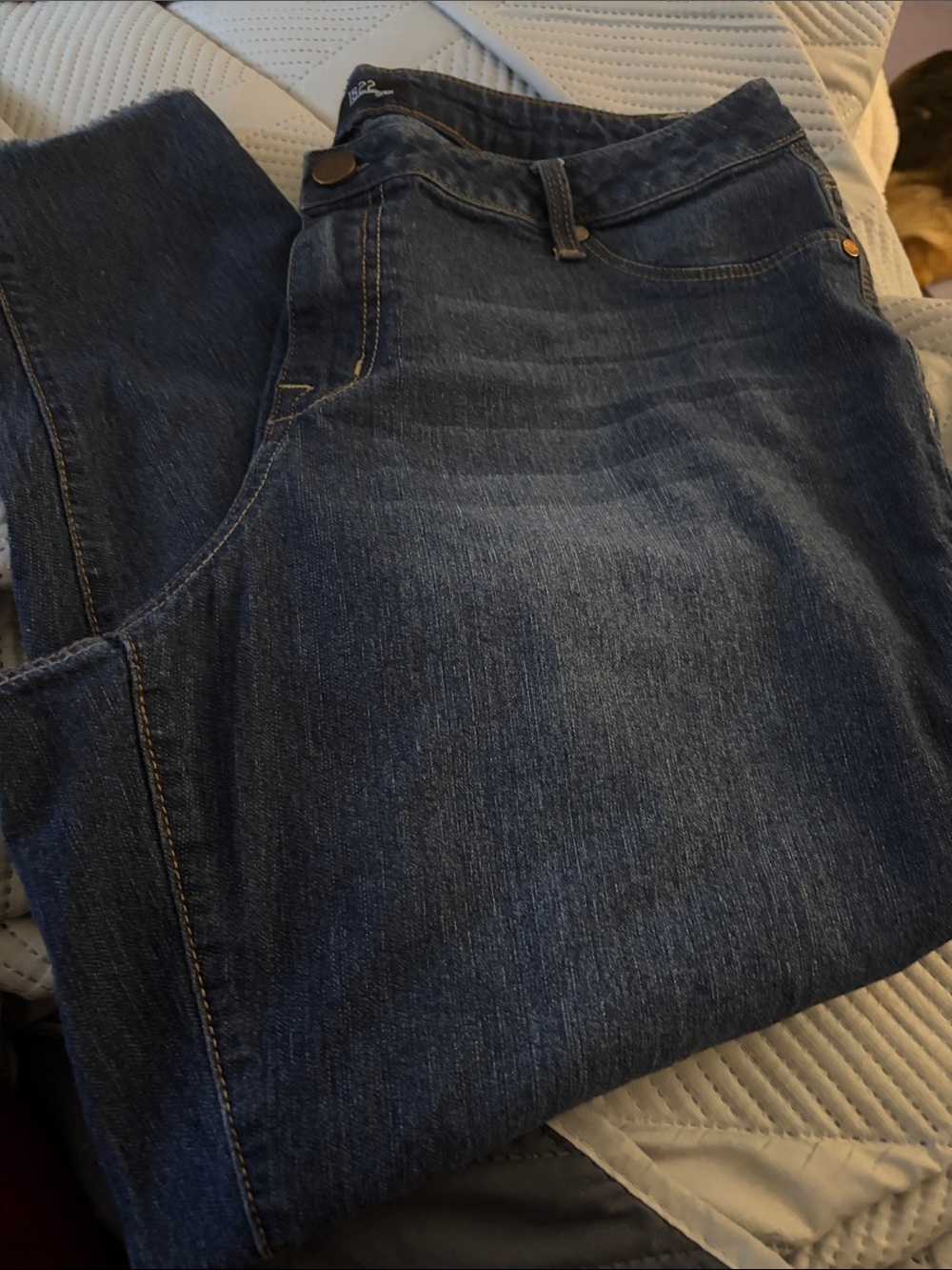 1822 Denim Women's Dark Blue Cropped Ankle Jeans